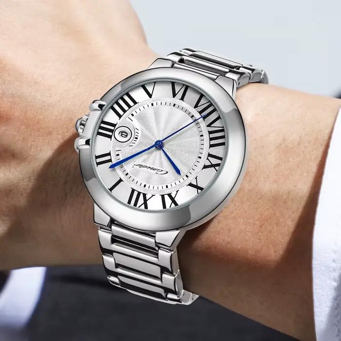 Montre pour hommes ballon bleu hommes étanche mode affaires Quartz hommes Warches chiffre romain