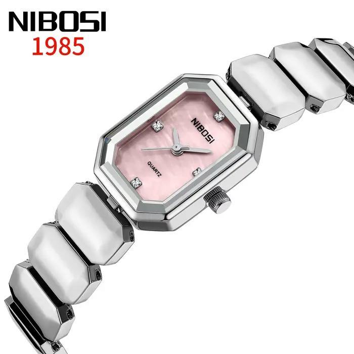 NIBOSI mode luxe femme montre Simple élégant en acier inoxydable montres à Quartz décontractées pour
