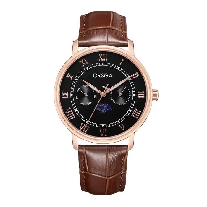 Nouvelle montre pour homme, argentée, verte, or rose, montre à quartz, montre-bracelet pour homme, v