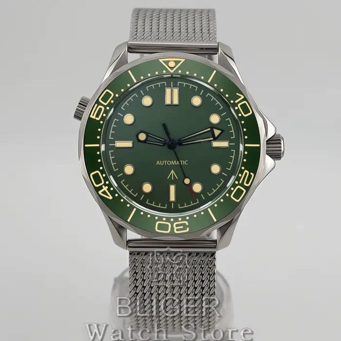 Montre de plongée mécanique BLIGER Vintage Bronze Or Rose 41mm pour homme NH35 PT5000 007 NTTD 100m 