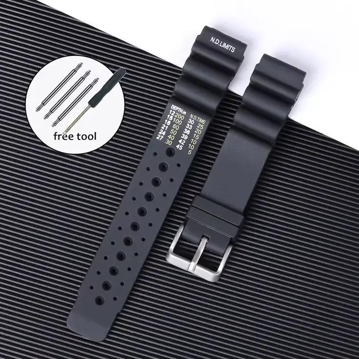 Bracelet de montre en Silicone pour Citizen Promaster, Seiko Prospex Diver, en caoutchouc, en résine