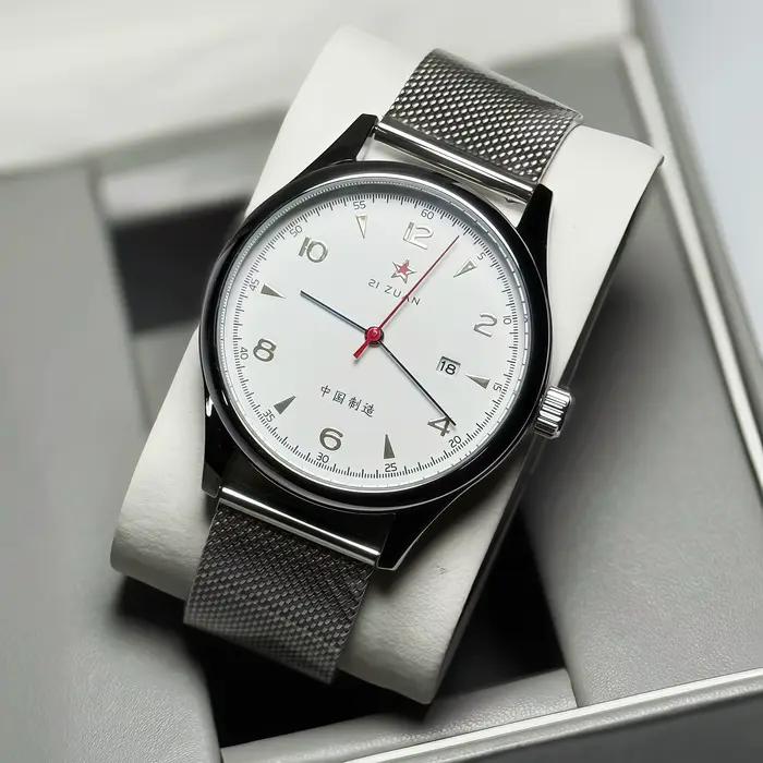 Nouvelle montre de pilote pour homme 1963, 41 mm, style rétro, or classique, seconde aiguille fluide