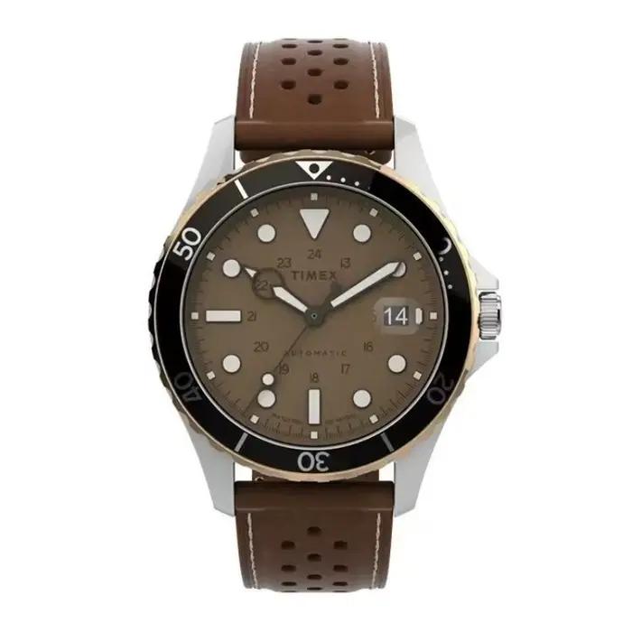 Montre automatique mécanique TIMEX, étanche, bracelet en cuir, montre automatique, style business dé