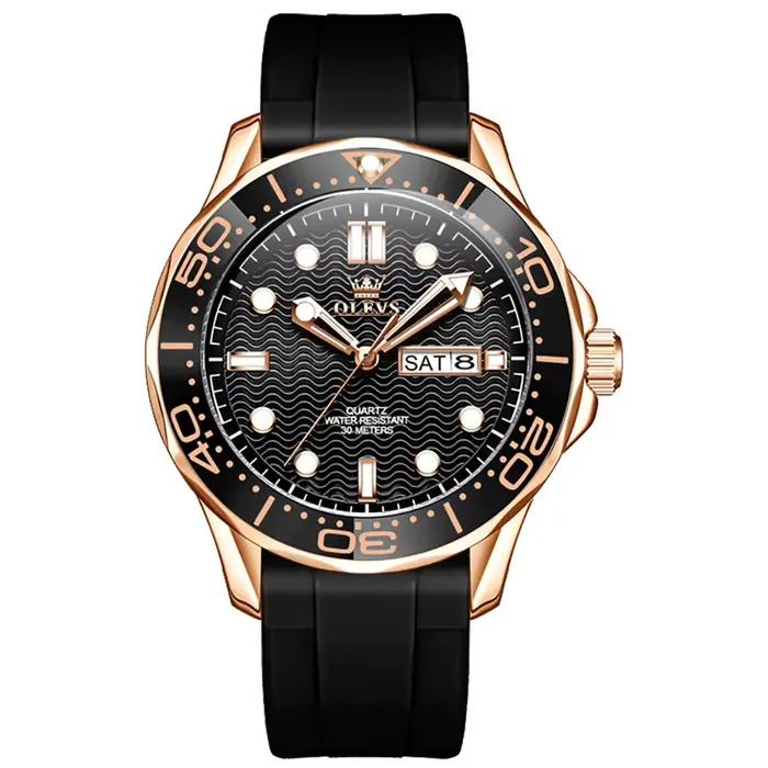 OLEVS – montre à Quartz pour hommes, étanche à 30M, montre-bracelet de sport pour pilote, lumineuse,