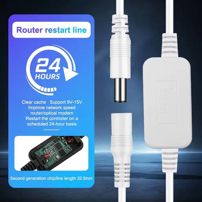Câble d'alimentation pour modem routeur automatique, réinitialisation automatique, cycle de 24 à 72 