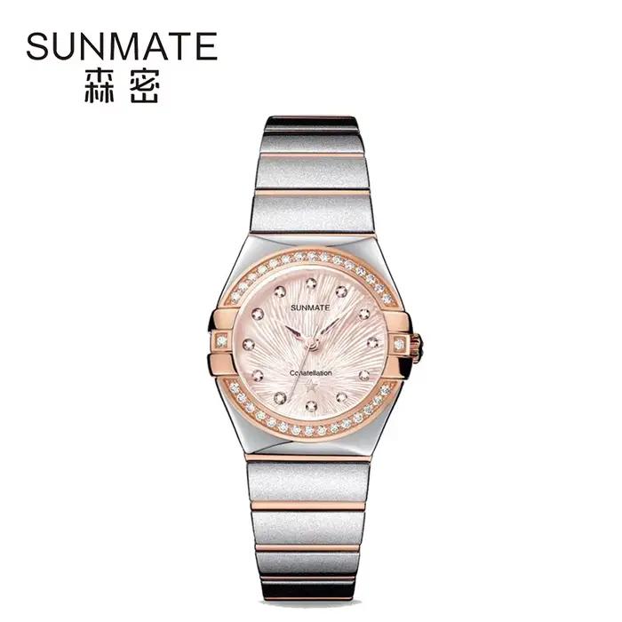 Montre de luxe haut de gamme pour femmes SUNMATE, une montre à quartz élégante et raffinée pour dame