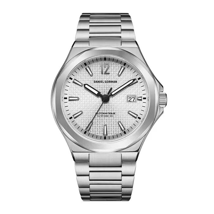 Montre automatique de luxe pour hommes, bracelet en acier inoxydable de haute qualité, étanche 5 ATM