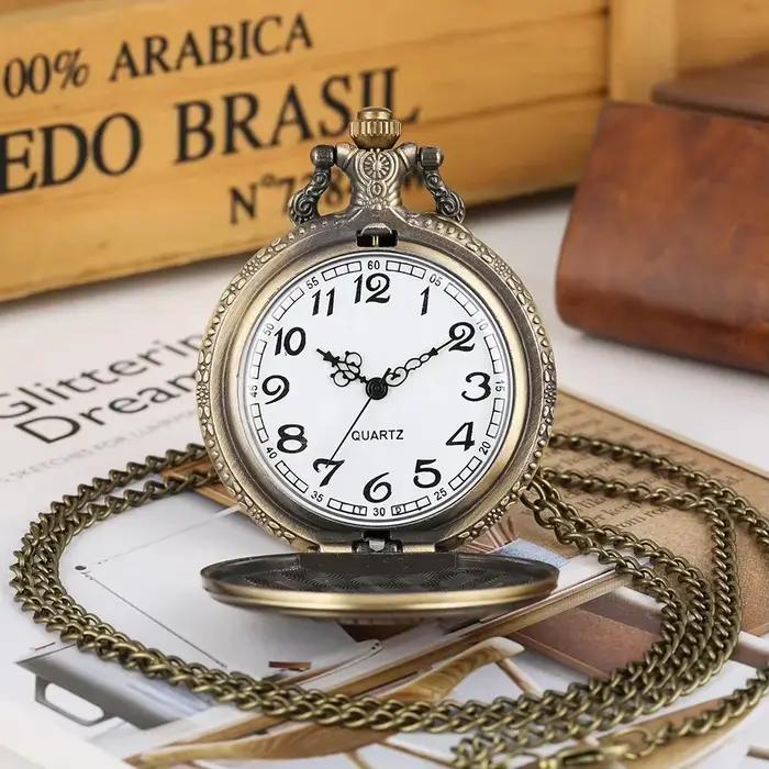 Antique Victoria reine d'angleterre chasseur complet hommes femmes analogique Quartz montre de poche