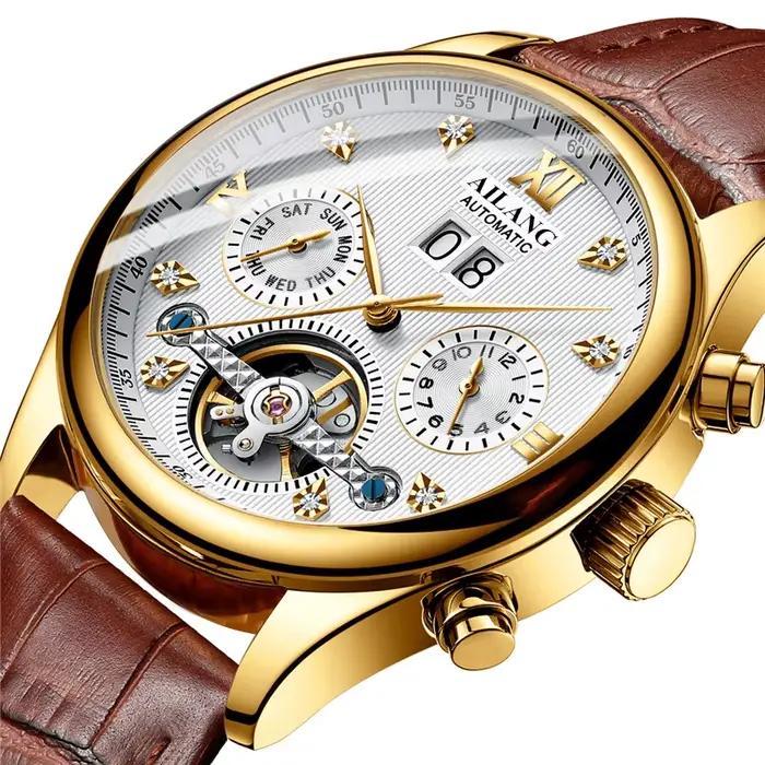AILANG-Montre étanche à tourbillon Shoous pour homme, modules de montre mécanique automatique, montr