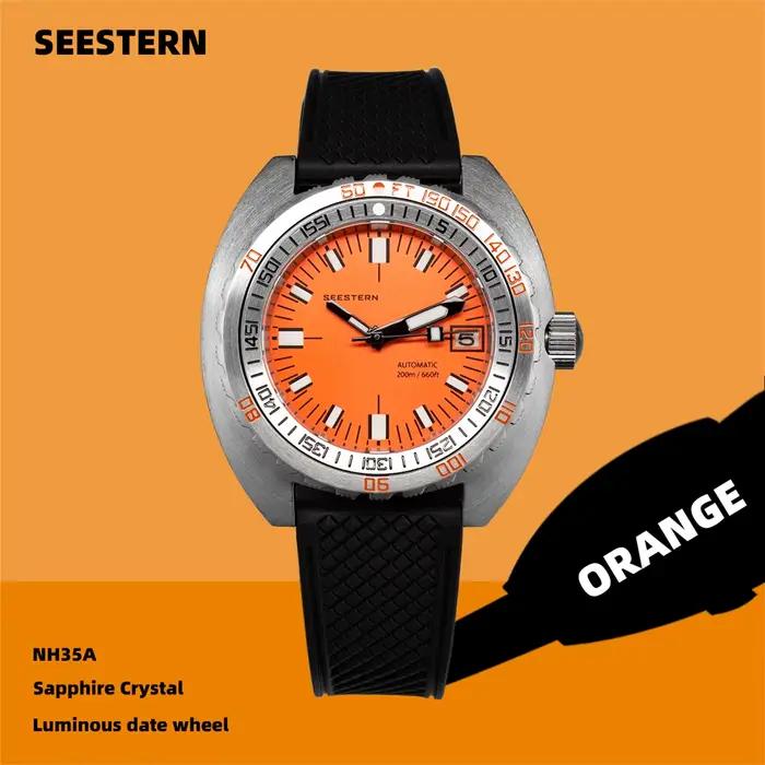 SEESTERN-SUB300T Montre de Plongée Mécanique existent pour Homme, Saphir, Montre-Bracelet Shoe Étanc