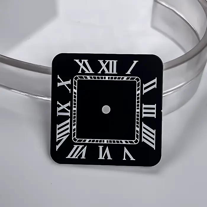 Kit de modification de montre Santos Inspired : boîtier carré de 38 mm + bracelet en acier inoxydabl