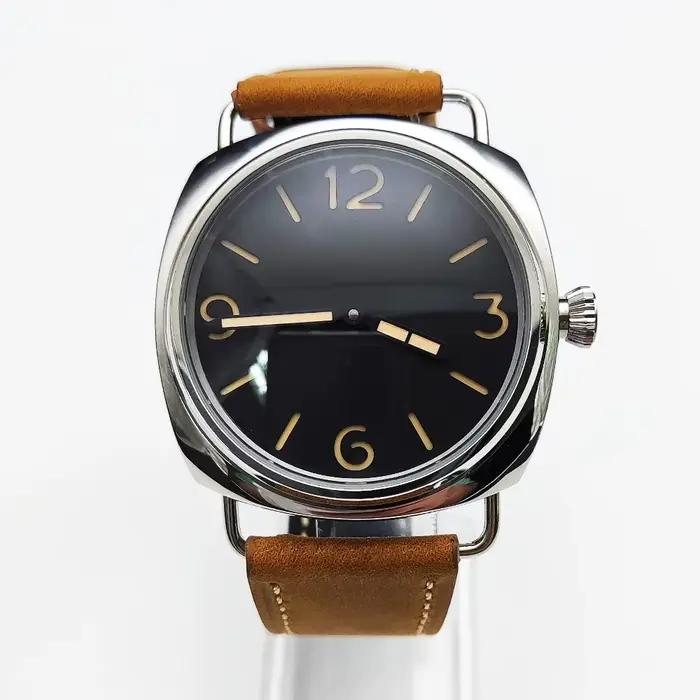 Nouvelle arrivée, montre automatique pour homme Parnsrpe ST3600, vintage, cadran bleu, aiguilles dor