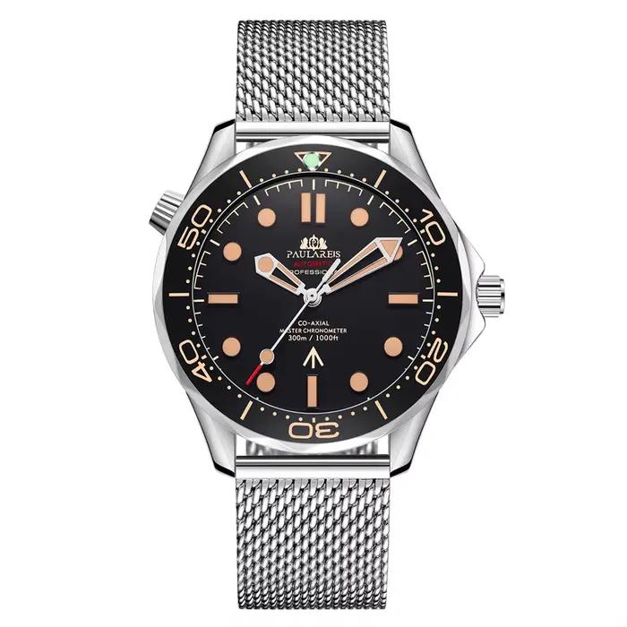 Montre d'affaires classique pour hommes montres mécaniques automatiques haut de gamme de luxe en aci