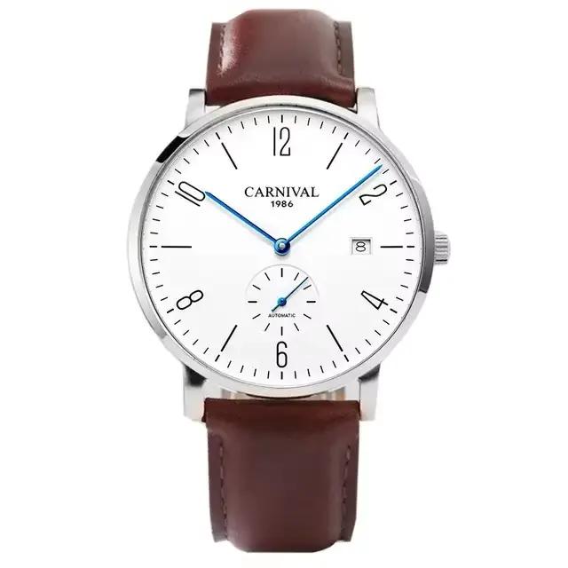 Carnaval marque de luxe montre mécanique étanche Ultra mince calendrier d'affaires montres automatiq