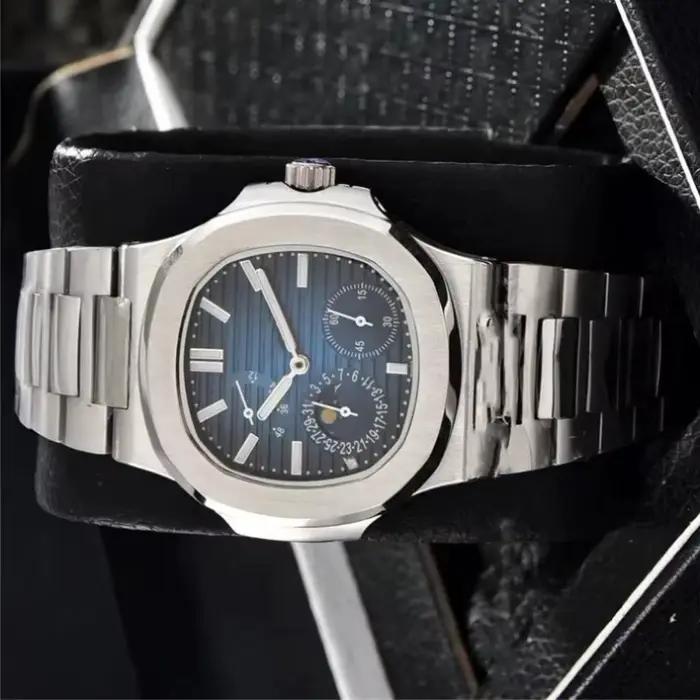 Montre mécanique entièrement automatique pour homme d'une marque de luxe haut de gamme, en acier ino