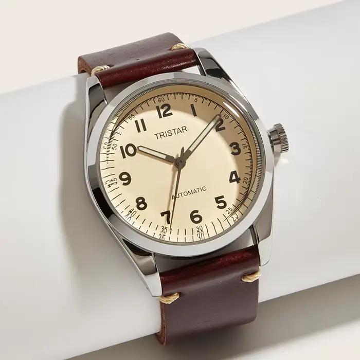 Montre mécanique vintage de luxe unisexe à remontage manuel
