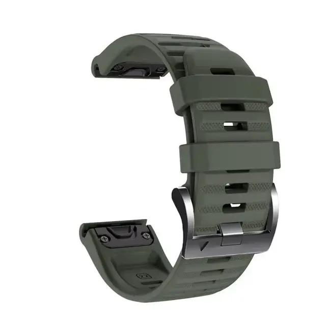 Bracelet QuickFit en silicone respirant 26 mm 22 mm pour montres connectées Garmin Fenix 8 E 47 mm 5
