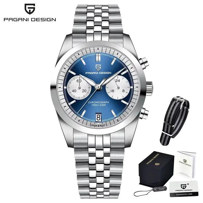 PAGANI DESIGN pilote montres à Quartz sport hommes montre-bracelet saphir Relogio Masculino montre a