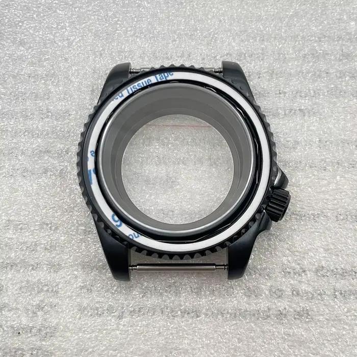 40mm SKX007 boîtier de montre noir 3.8 couronne GMT sous boîtier de montre 120 clic pour Seiko NH35/