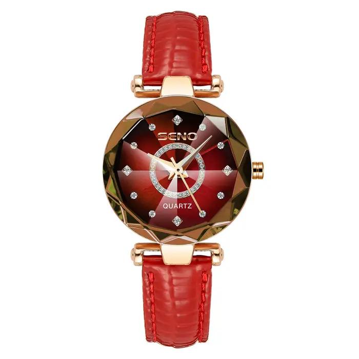 SENO Ocean Star femmes montre en cristal 2025 Top marque de luxe en or Rose femmes Bracelet montre p