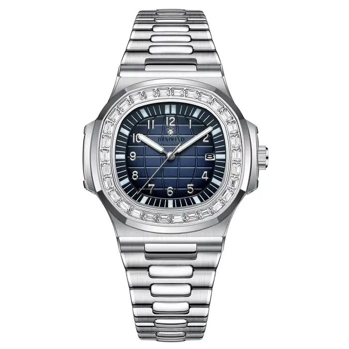 Montres-bracelets à Quartz de mode nouvelle montre en diamant étanche pour Homme montres automatique