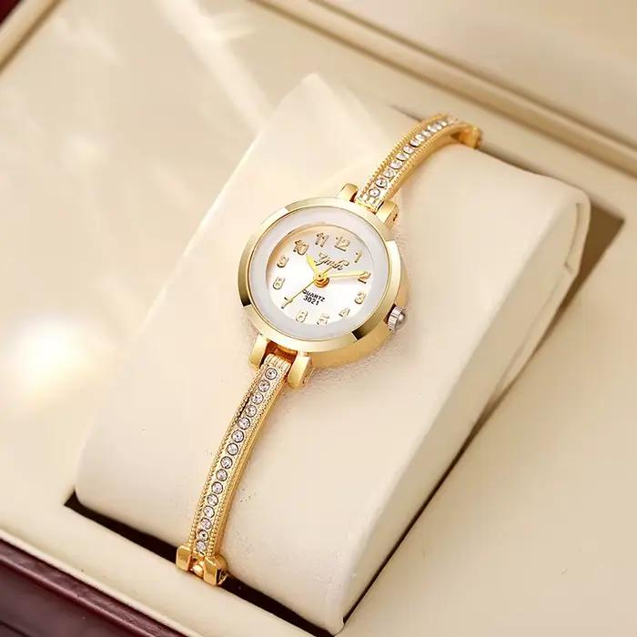 Montre pour femmes, montre à quartz tendance haut de gamme pour femmes avec cadran rond