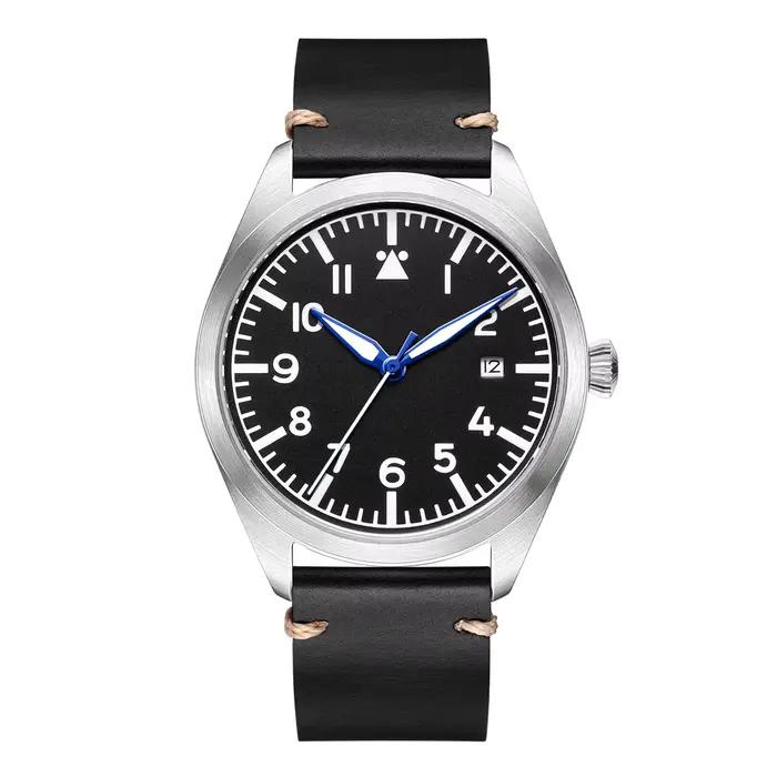 Flieger-Montre-bracelet automatique pour homme, pilote de type b, mécanique suisse, date NH35, 8215