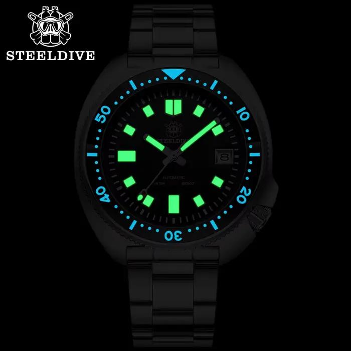 STEELDIVE SD1970 montre de plongée mécanique automatique capitaine Willard NH35 montres tortue homma
