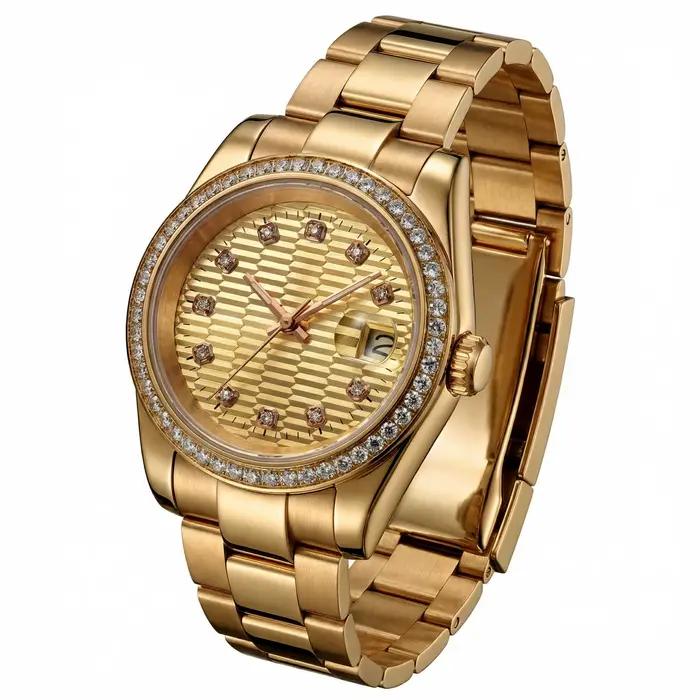 Montre personnalisée avec diamants |   Mécanique automatique en or |   Cadran personnalisé |   Cadea