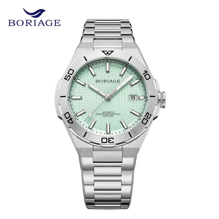 BORIAGE montre mécanique entièrement automatique pour hommes, montre lumineuse BGW9, mouvement MIYOT
