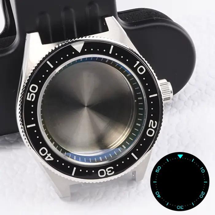 Boîtier de montre 62MAS, boîtier de plongée super lumineux en acier inoxydable, adapté au modèle Sei