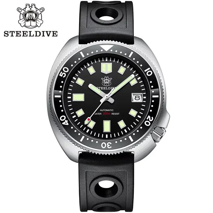 Steeldive marque SD1970 montre de plongée thon 200m étanche saphir cristal NH35 automatique mécaniqu
