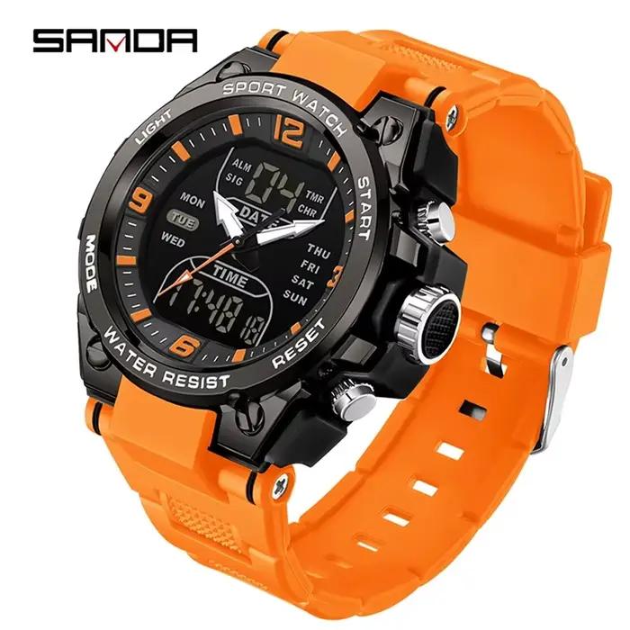 SANDA hommes montres militaires tactiques horloge de Style G pour homme montre de Sport hommes marqu