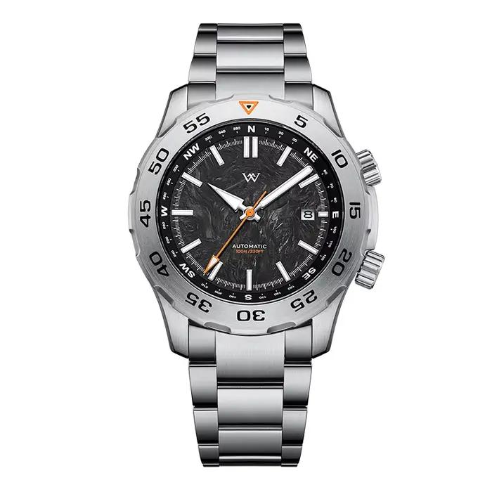 Montre WM automatique mécanique, résistante à l'eau, classique, décontractée, pour homme d'affaires,
