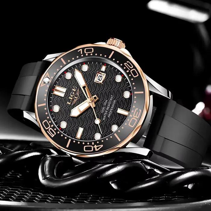 2025 LIGE nouvelles montres pour hommes d'affaires montre de plongée de luxe pour hommes étanche Dat