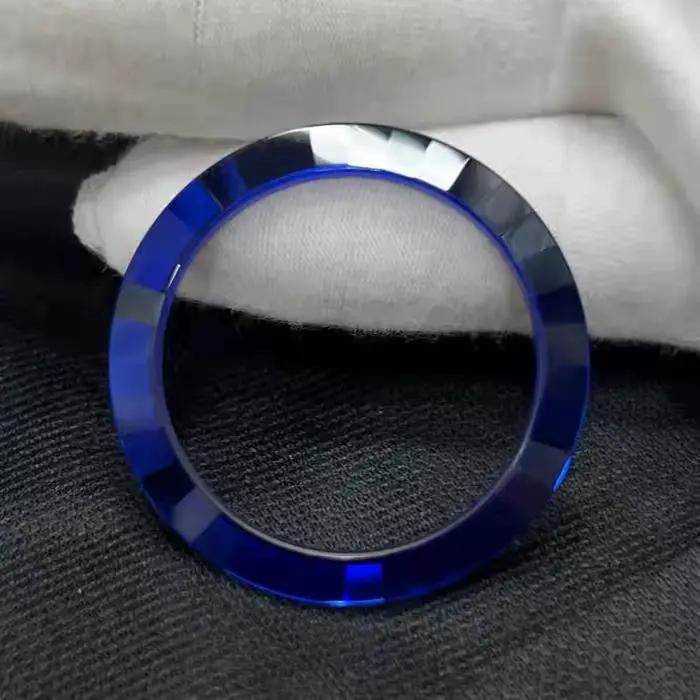 Accessoires pour montre, pièces de rechange, insert de lunette en verre cristal 37.2mm x 29mm pour b