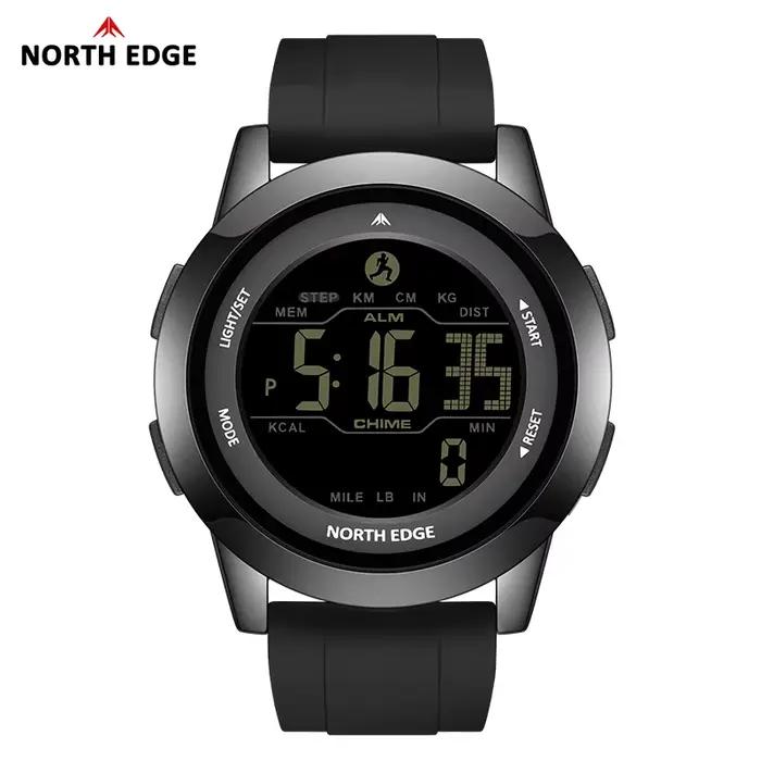 NORTH EDGE APOLLO luxe hommes femmes montre numérique étanche 50M montres de sport double temps podo