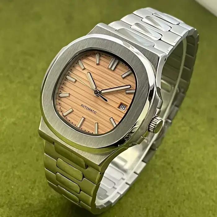 Montre mécanique automatique pour homme Miyota 8215 avec cadran blanc et date, boîtier 41MM, mouveme