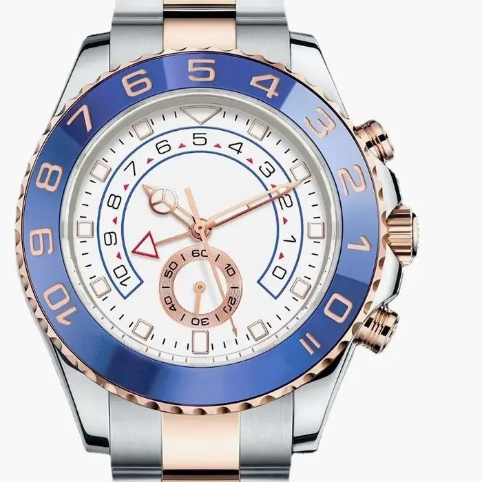 Montres mécaniques automatiques de luxe pour hommes, 44 mm, acier mat de haute qualité, verre saphir