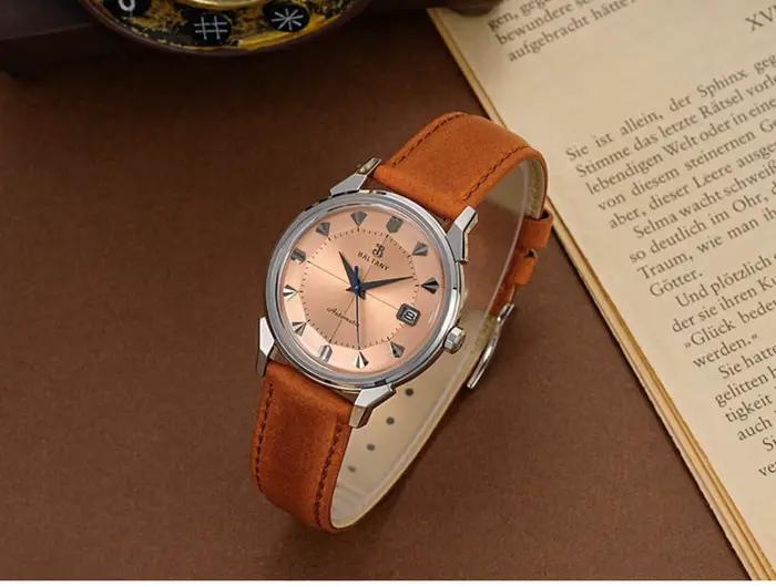 Baltany – montre automatique pour hommes, 36mm, montre-bracelet mécanique, miroir saphir, étanche à 