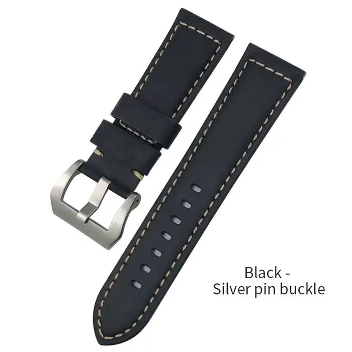 Bracelet de montre en cuir de vache noir marron, bracelet de montre pour PAM 441/1314, Panerai Shoor