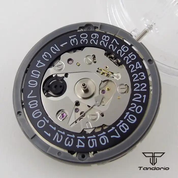 Mouvement de montre automatique NH35 NH35A, noir, Date, haute précision, ensemble de tiges de remont