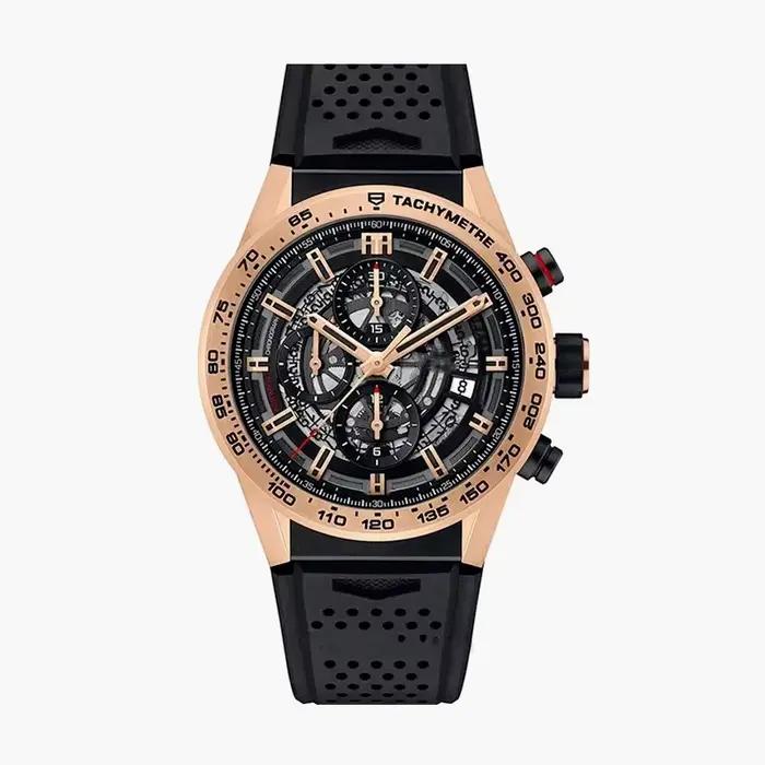 Montres à quartz chronographe VK63 avec logo/nom personnalisé, bracelet en acier inoxydable solide e