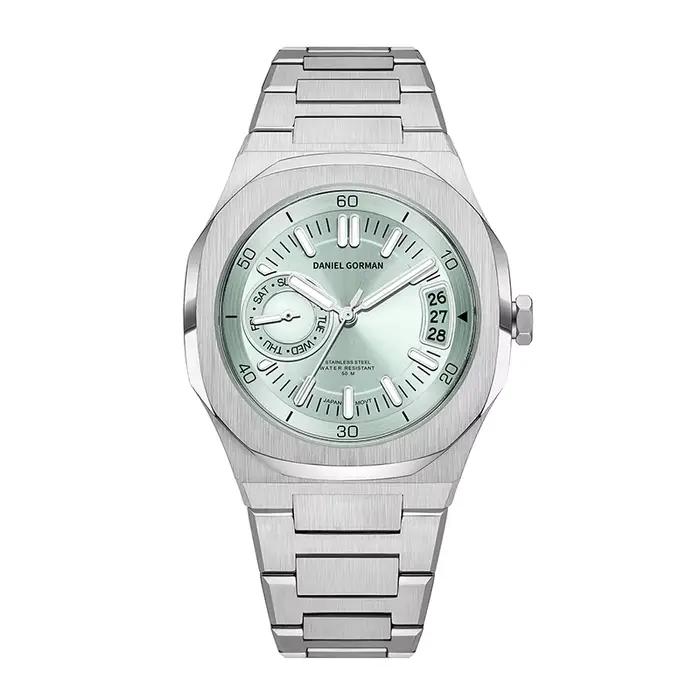 DANIEL GORMAN Original montres carrées pour hommes Date en acier inoxydable homme montre lumineuse é