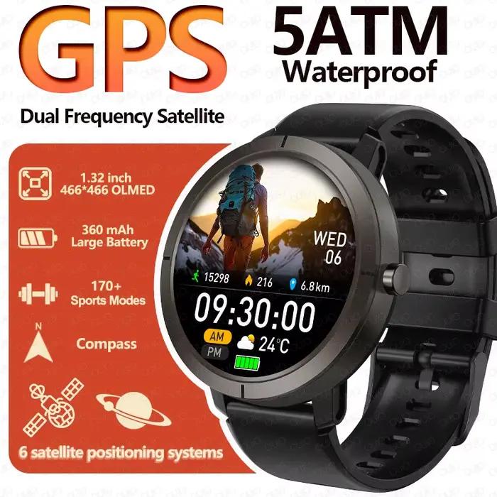 Montre connectée GPS 2026 AMOLED 1.32 HD avec appels Bluetooth, étanche 5ATM, 170 modes sportifs, ba