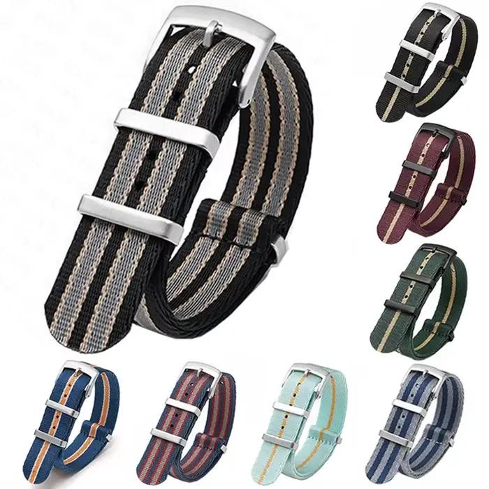 Bracelet en Nylon pour Omega MoonSwatch Seamaster 300 Speedmaster hommes Sport toile