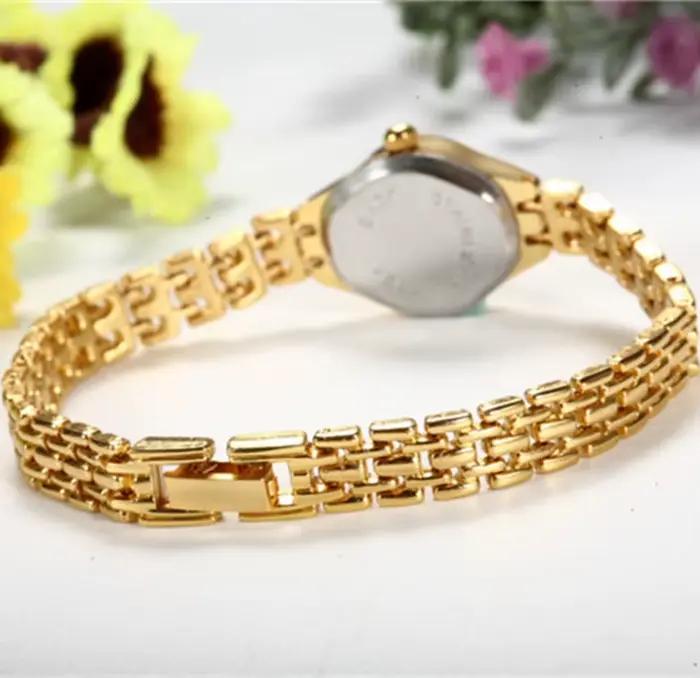 Bracelet doré montre pour femmes petit cadran de luxe dames montre-Bracelet en acier élégant Quartz femme horloge mode cadeau reloj mujer