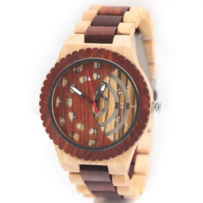 Grande réduction ! Montre en bois de luxe - Accessoires de mode classiques et élégants