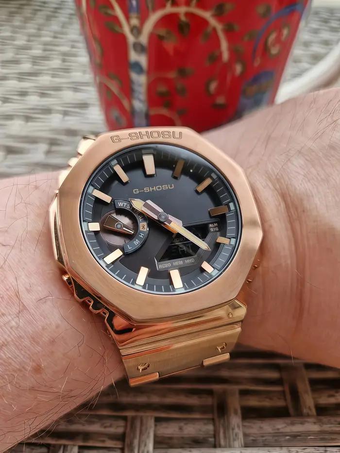 Montre Oak Series Iced Out Unisexe Sport Argent Alliage Bracelet Acier Double Affichage Heure Mondiale Occasions Spéciales
