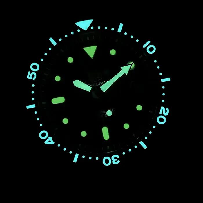 Montre de plongée Steeldive SD1996AC automatique sportive résistante à l'eau avec mouvement NH35 pour hommes ocassions spéciales plongée et exploration